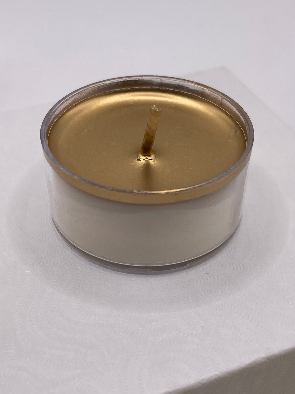 Gold Glass Candle Holders- Set of 12 with 6 Coconut Wax Tea Lights
