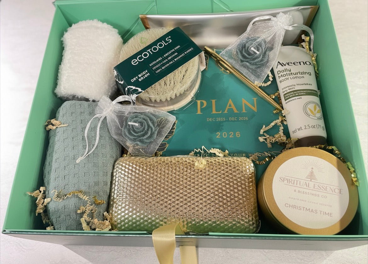 2026 Reset & Self-Care Luxury Gift Box — Planner + Spa Essentials + Candle (Holiday Limited Edition)