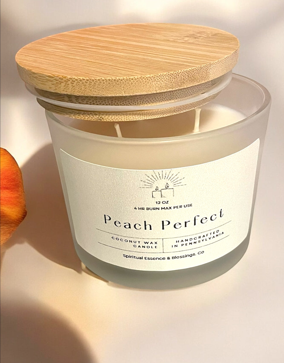 Peach perfect –  12oz three-wick candle
