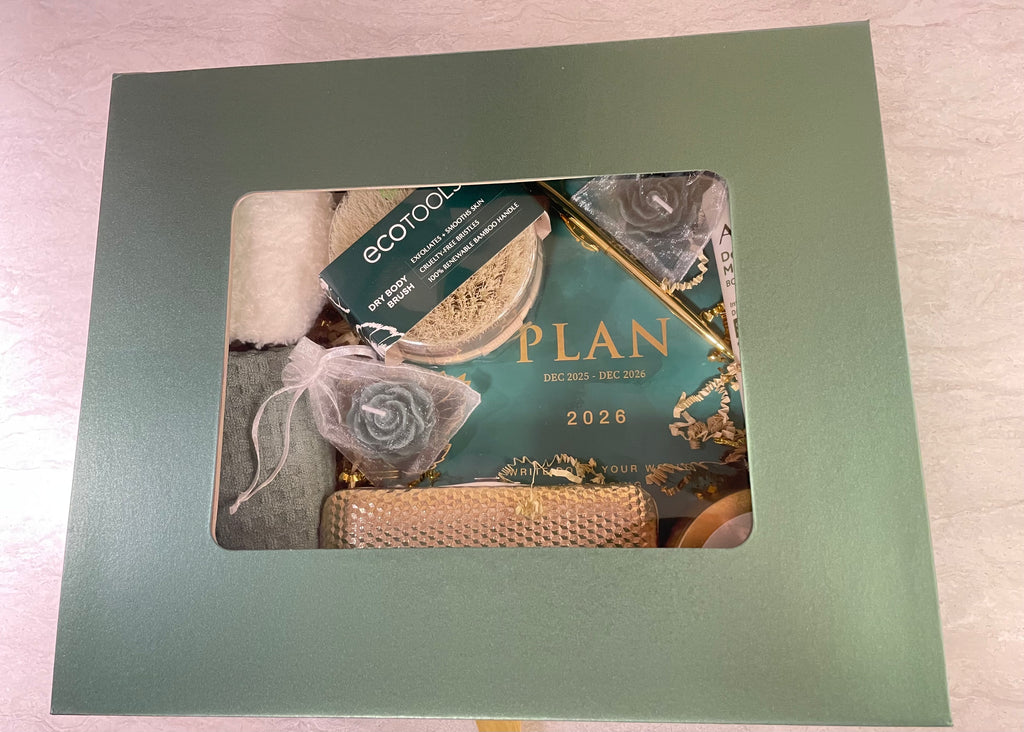 2026 Reset & Self-Care Luxury Gift Box — Planner + Spa Essentials + Candle (Holiday Limited Edition)