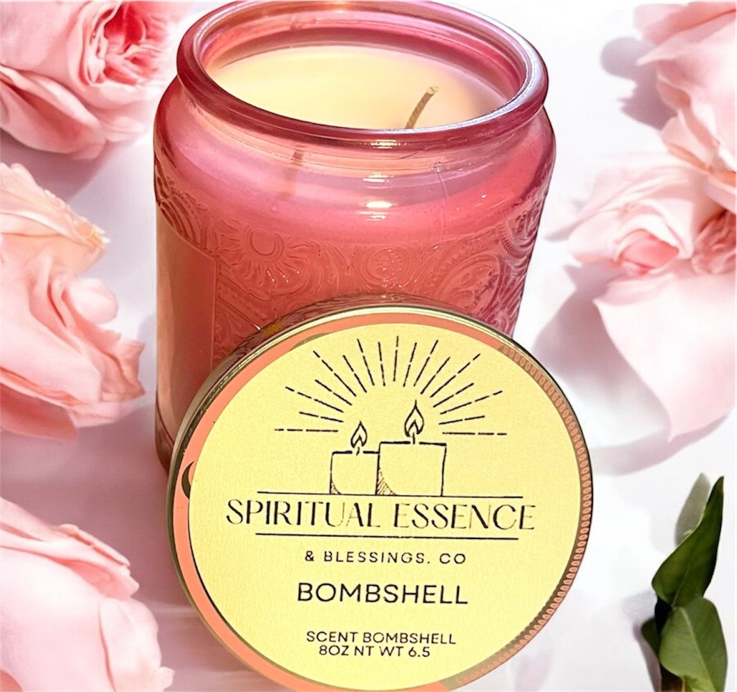 Bombshell Candle | Embossed Glass | 8oz